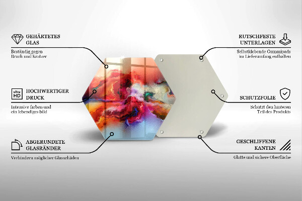 Cache plaque de cuisson Abstraction enfumée