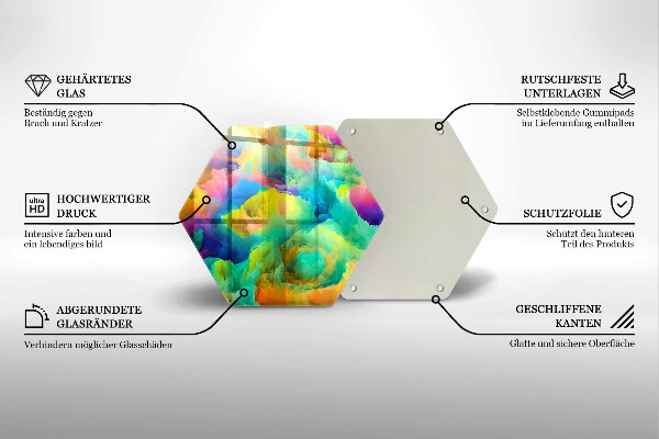 Cache plaque de cuisson Abstraction colorée