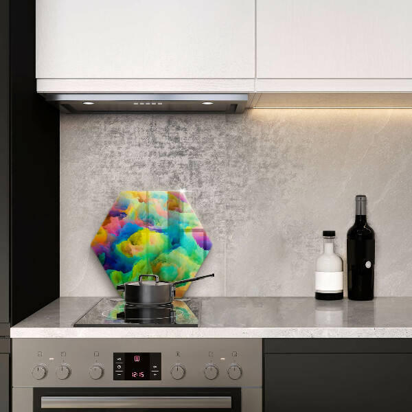 Cache plaque de cuisson Abstraction colorée