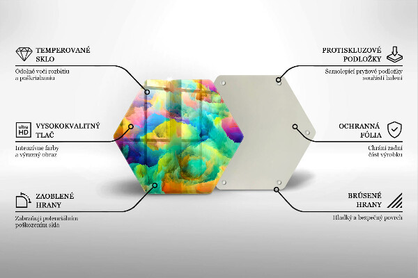 Cache plaque de cuisson Abstraction colorée