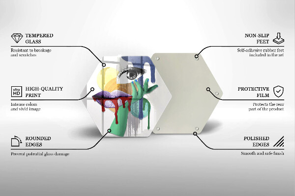Cache plaque de cuisson Collage abstrait artistique