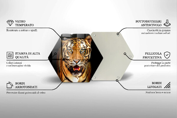 Cache plaque de cuisson Tigre animal sauvage