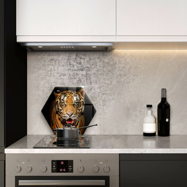 Cache plaque de cuisson Tigre animal sauvage