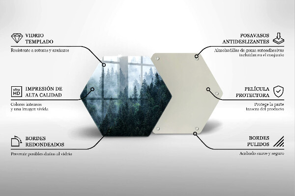 Cache plaque de cuisson Arbres forestiers et brouillard