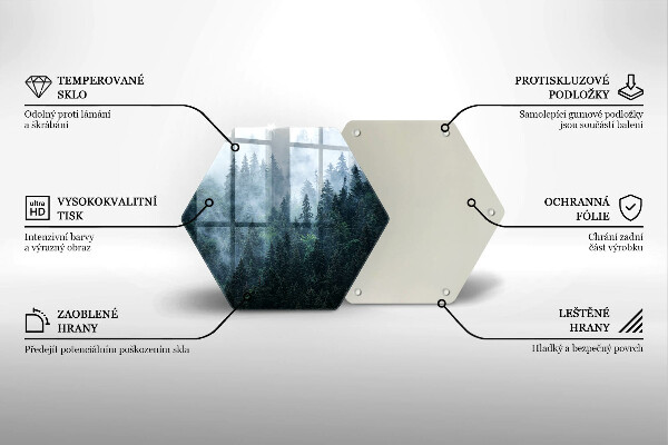 Cache plaque de cuisson Arbres forestiers et brouillard