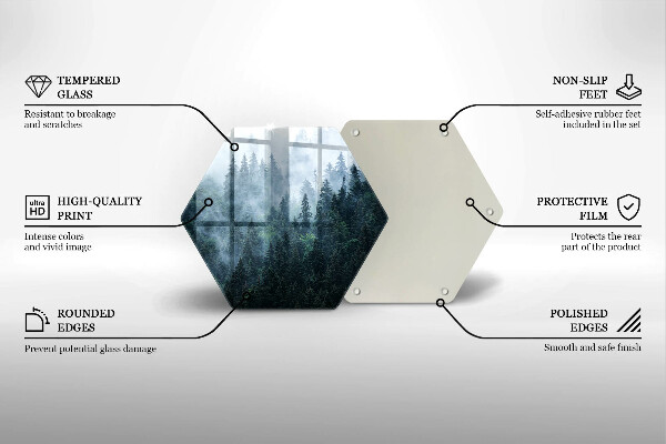 Cache plaque de cuisson Arbres forestiers et brouillard