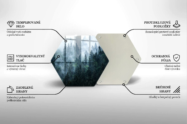 Cache plaque de cuisson Arbres forestiers et brouillard