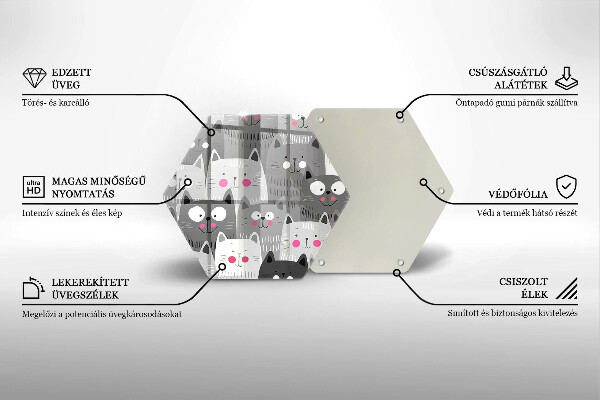 Cache plaque de cuisson Illustration de chats