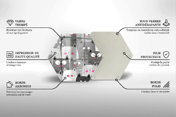 Cache plaque de cuisson Illustration de chats