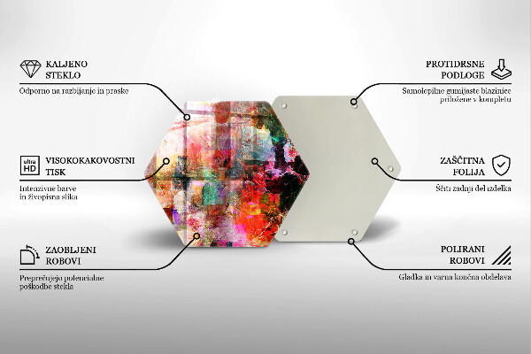 Cache plaque de cuisson Peinture abstraite