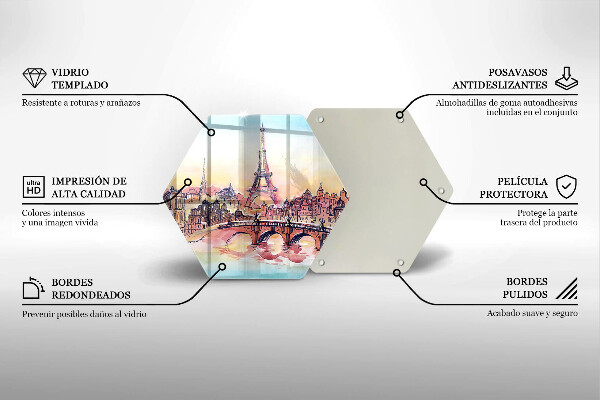 Cache plaque de cuisson Paysage de Paris Tour Eiffel