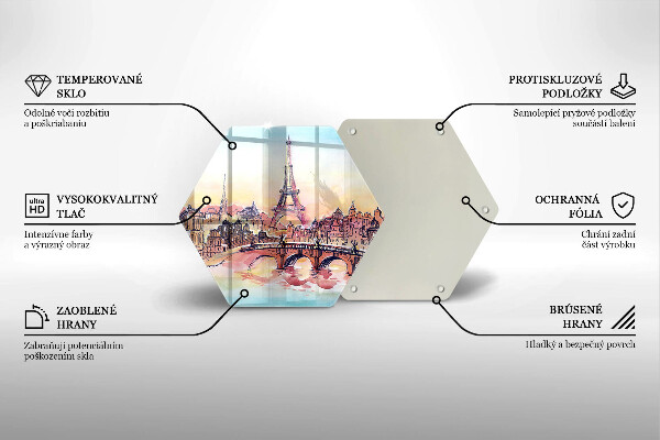 Cache plaque de cuisson Paysage de Paris Tour Eiffel