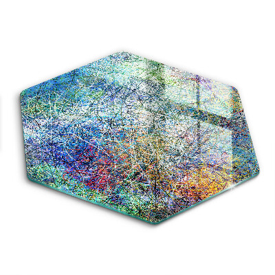 Cache plaque de cuisson Abstraction de lignes colorées