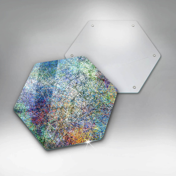 Cache plaque de cuisson Abstraction de lignes colorées