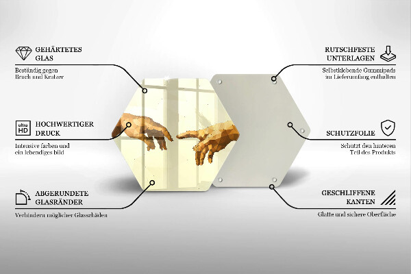 Cache plaque de cuisson Création des mains d'Adam