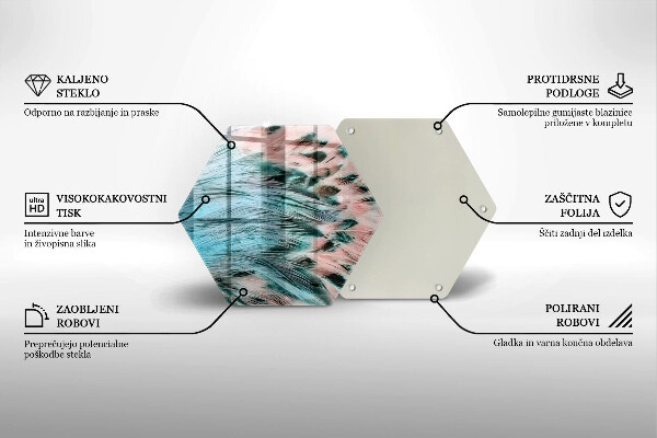 Cache plaque de cuisson Plumes d'oiseaux bohèmes