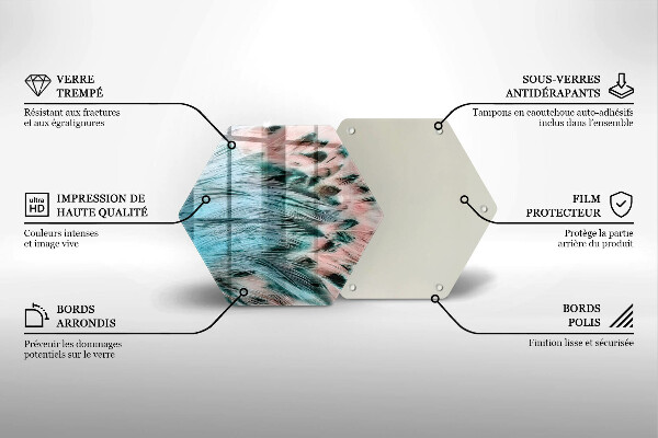 Cache plaque de cuisson Plumes d'oiseaux bohèmes