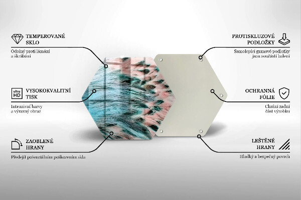 Cache plaque de cuisson Plumes d'oiseaux bohèmes