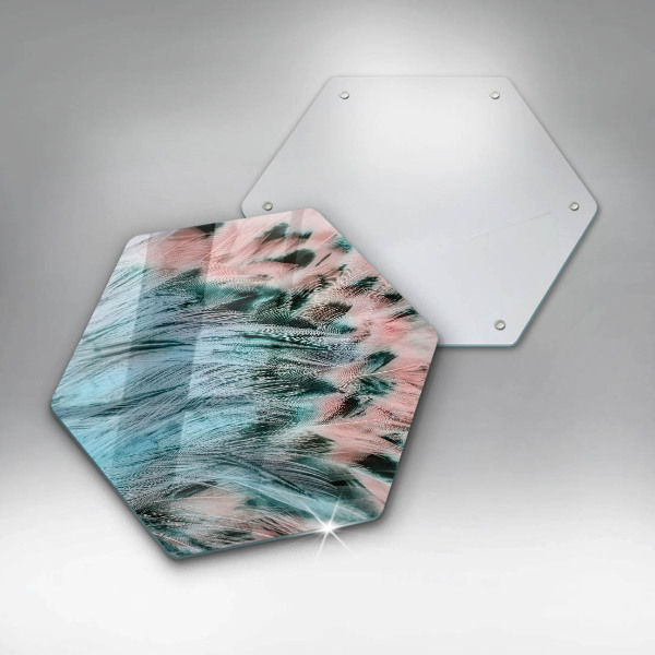 Cache plaque de cuisson Plumes d'oiseaux bohèmes