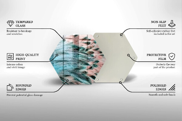 Cache plaque de cuisson Plumes d'oiseaux bohèmes