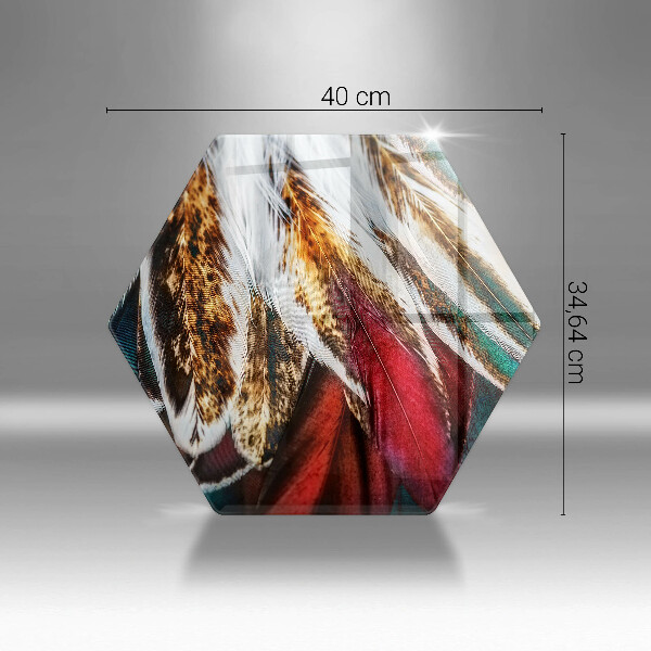 Cache plaque de cuisson Plumes d'oiseaux bohèmes