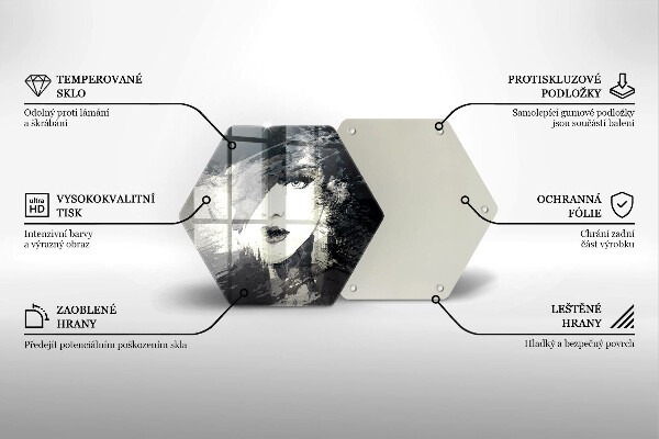 Cache plaque de cuisson Peinture d'une femme