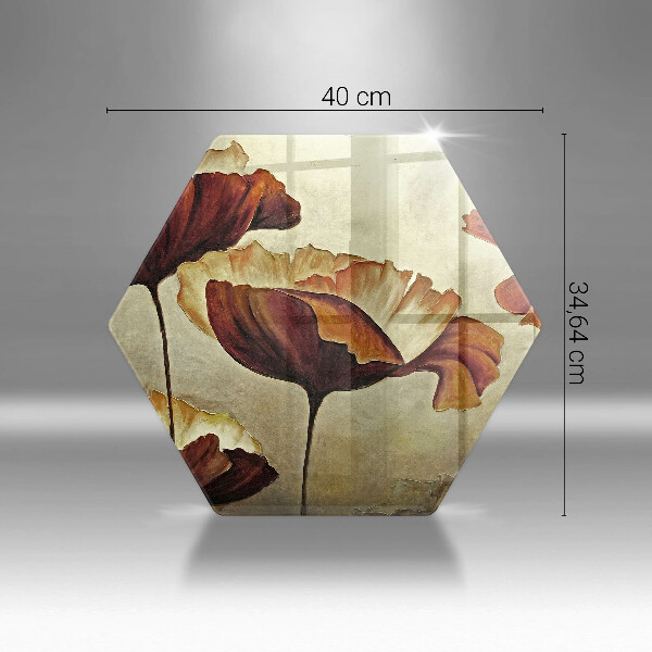 Cache plaque de cuisson Fleurs de bohème peintes