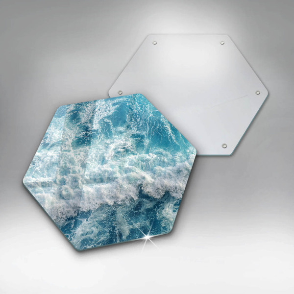 Cache plaque de cuisson Vagues d'eau de mer
