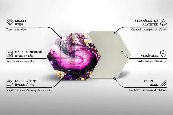 Cache plaque de cuisson Or de conception abstraite