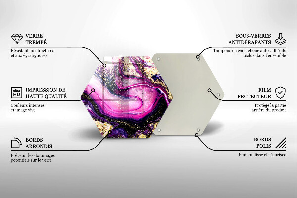 Cache plaque de cuisson Or de conception abstraite