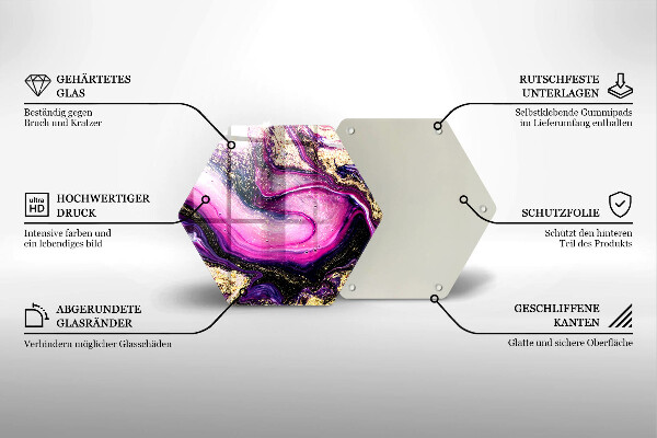Cache plaque de cuisson Or de conception abstraite