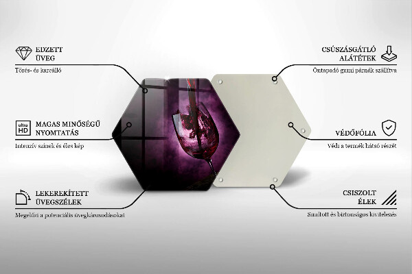 Cache plaque de cuisson Un verre de vin