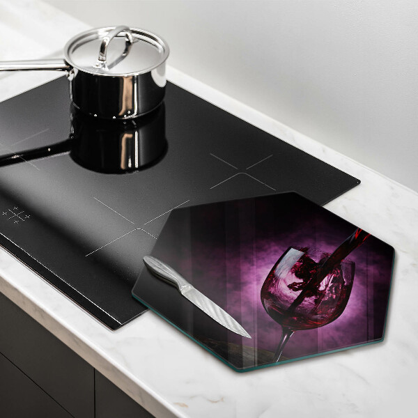 Cache plaque de cuisson Un verre de vin