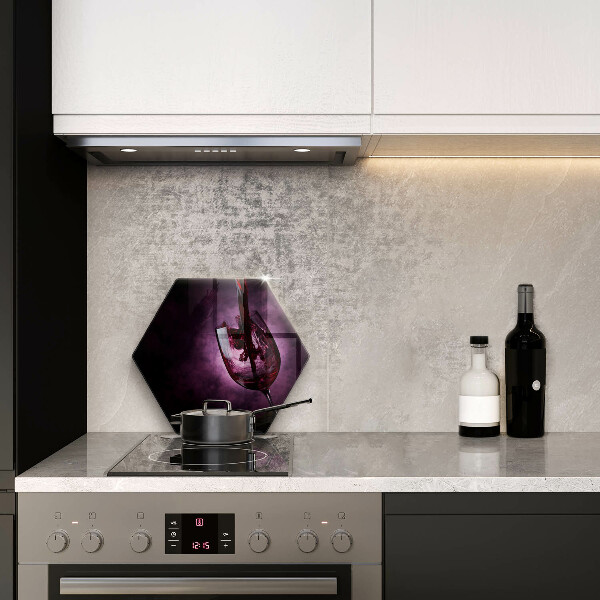 Cache plaque de cuisson Un verre de vin