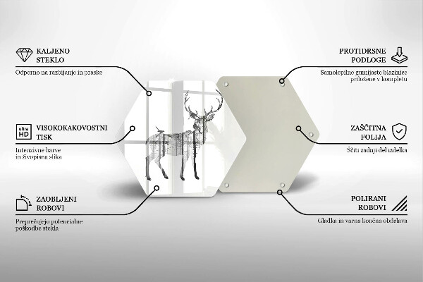 Cache plaque de cuisson Illustration de cerf et de forêt