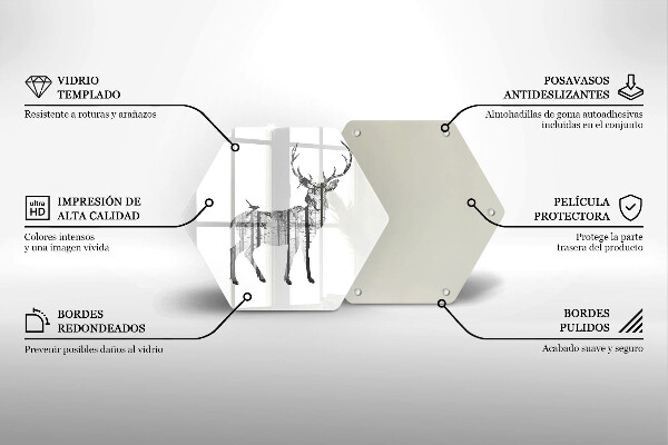 Cache plaque de cuisson Illustration de cerf et de forêt