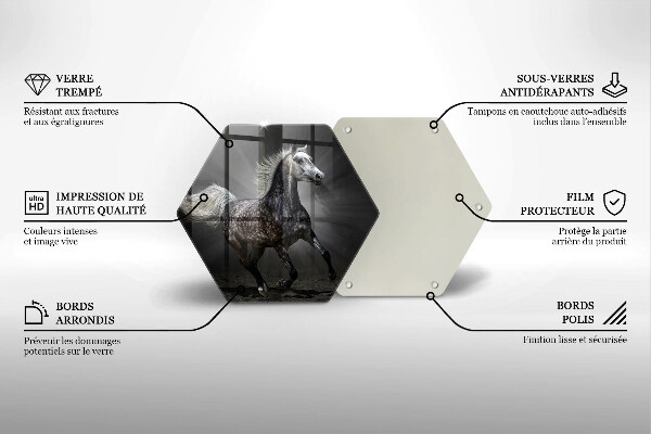 Cache plaque de cuisson Cheval au galop