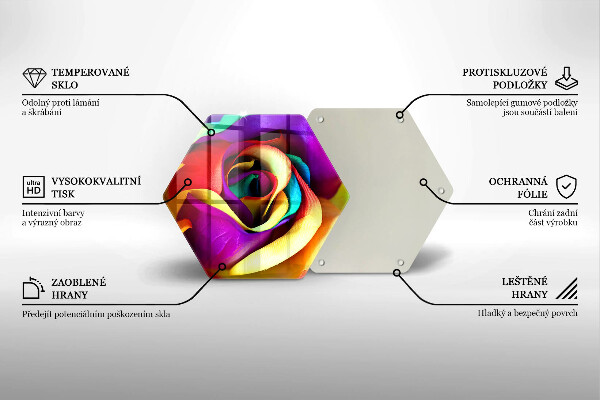 Cache plaque de cuisson Pétales de roses colorés