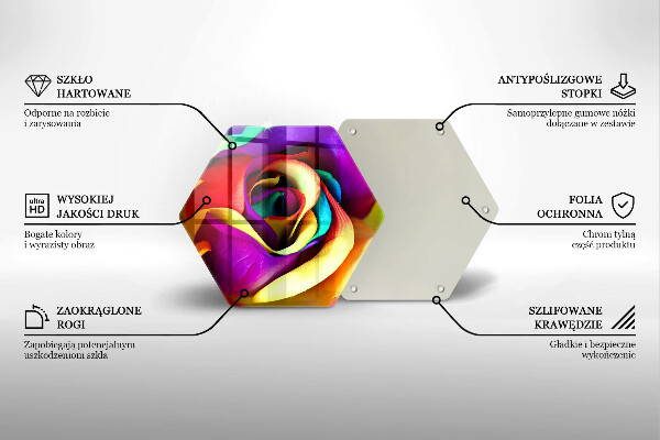 Cache plaque de cuisson Pétales de roses colorés