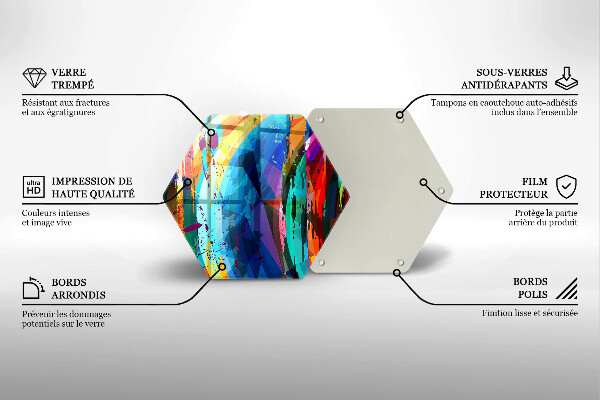 Cache plaque de cuisson Taches de peinture colorées