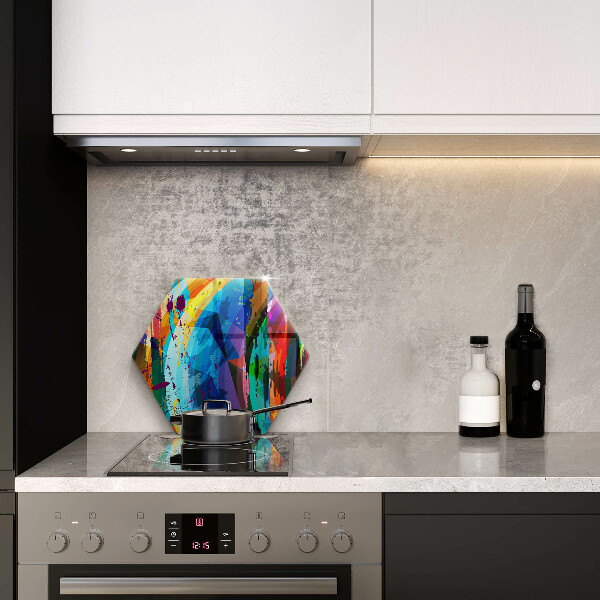 Cache plaque de cuisson Taches de peinture colorées