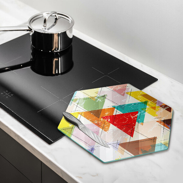 Cache plaque de cuisson Triangles peints