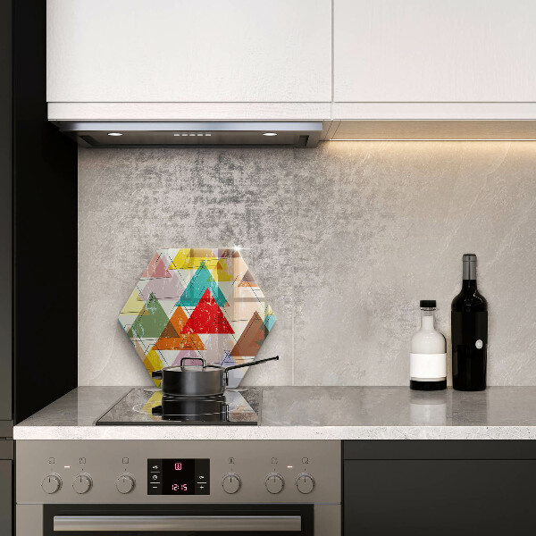 Cache plaque de cuisson Triangles peints