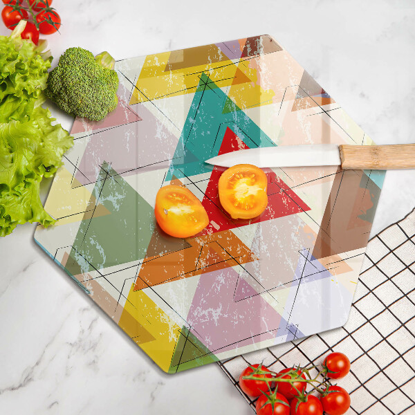 Cache plaque de cuisson Triangles peints