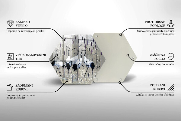 Cache plaque de cuisson Grues japonaises
