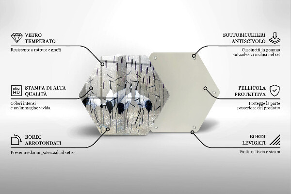 Cache plaque de cuisson Grues japonaises