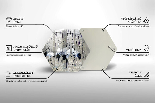 Cache plaque de cuisson Grues japonaises