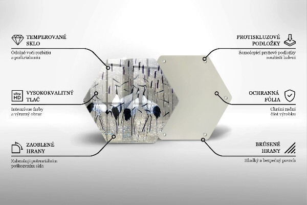 Cache plaque de cuisson Grues japonaises