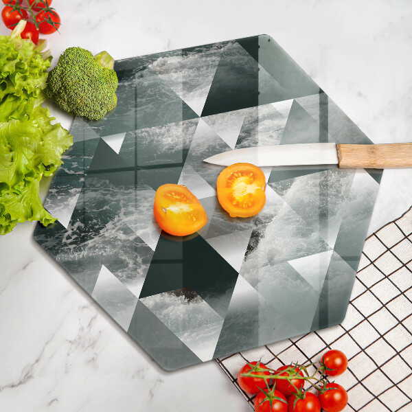 Cache plaque de cuisson Triangles et eau