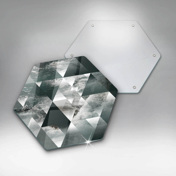 Cache plaque de cuisson Triangles et eau